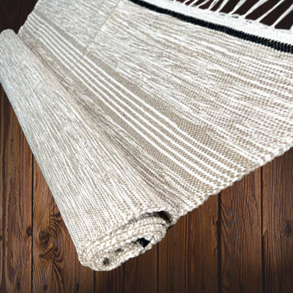 Bornno 4x6 Handmade Jute Area Rug – White | 100% Natural Handwoven Jute Rug | Eco-Friendly, Durable Living Room Rug | Made in Bangladesh