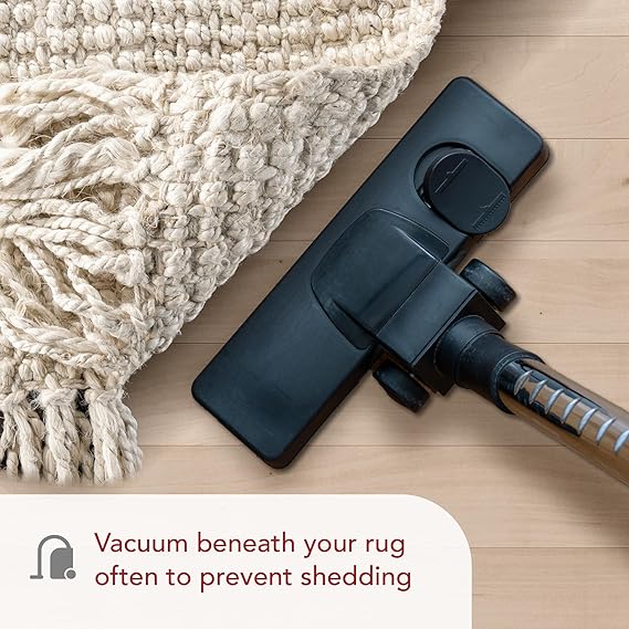 Bornno Selene Chunky Tassel Rug | 8x10 Hand Woven Jute Area Rug | Artisan Farmhouse Flooring with Bohemian Fringe